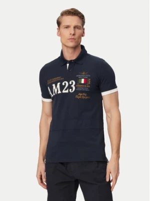 Aeronautica Militare Polo 261PO1916UP00191 Granatowy Regular Fit