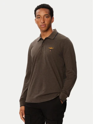 Aeronautica Militare Polo 262PO1653UP00082 Brązowy Regular Fit