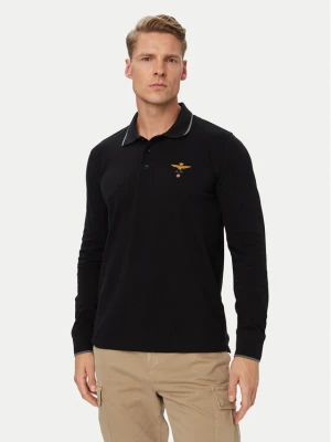 Aeronautica Militare Polo 262PO1653UP00082 Czarny Regular Fit