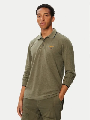 Aeronautica Militare Polo 262PO1653UP00082 Zielony Regular Fit