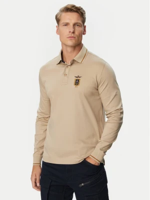 Aeronautica Militare Polo 262PO1940UJ00663 Brązowy Regular Fit