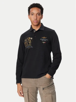 Aeronautica Militare Polo 262PO1946UJ00703 Czarny Regular Fit