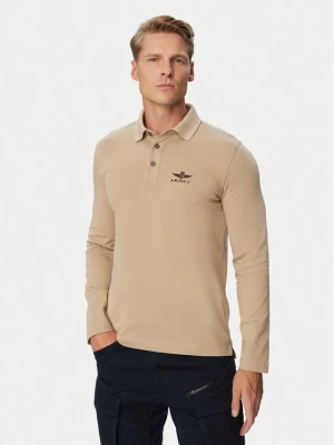 Aeronautica Militare Polo 262PO1947UJ00703 Brązowy Regular Fit