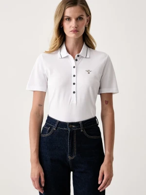 Aeronautica Militare polo damskie bawełniane biały
