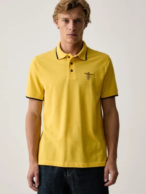 Aeronautica Militare polo męskie bawełniane żółty