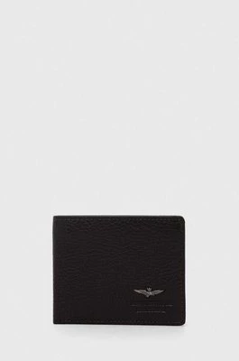 Aeronautica Militare portfel skórzany męski kolor brązowy AM180