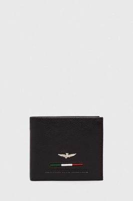 Aeronautica Militare portfel skórzany męski kolor brązowy AM150