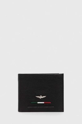 Aeronautica Militare portfel skórzany męski kolor czarny AM150