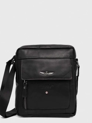 Aeronautica Militare saszetka skórzana kolor czarny