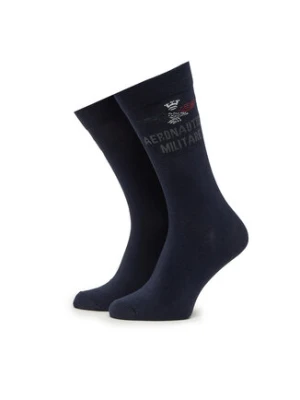 Aeronautica Militare Skarpety Wysokie Męskie 251CZ010L499 Granatowy