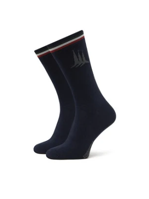 Aeronautica Militare Skarpety Wysokie Męskie 251CZ010L499 Granatowy