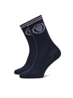 Aeronautica Militare Skarpety wysokie unisex 251CZ015DL561 Granatowy