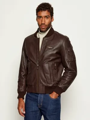 Aeronautica Militare Skórzana kurtka bomber | Regular Fit