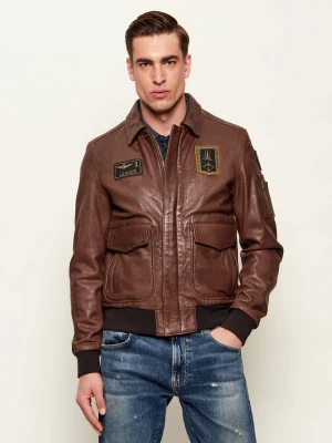 Aeronautica Militare Skórzana kurtka | Regular Fit