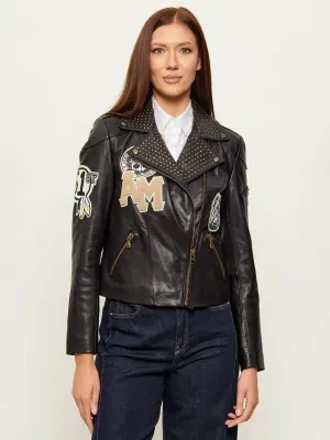 Aeronautica Militare Skórzana ramoneska CHIODO | Regular Fit