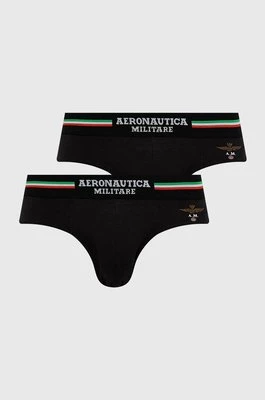 Aeronautica Militare Slipy (2-pack) męskie kolor czarny
