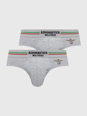 Aeronautica Militare Slipy (2-pack) męskie kolor szary AM1USL001