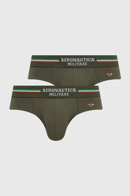 Aeronautica Militare Slipy (2-pack) męskie kolor zielony AM1USL001