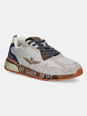 Aeronautica Militare sneakersy skórzane SNEAKERS męskie kolor beżowy 252SC0276UCT03546