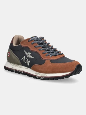 Aeronautica Militare sneakersy SNEAKERS męskie kolor brązowy 252SC0320UPL00313
