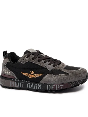 Aeronautica Militare Sneakersy | z dodatkiem skóry czarny