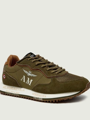 Aeronautica Militare Sneakersy | zamsz zielony