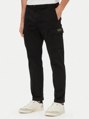 Aeronautica Militare Spodnie cargo 262PA1740UCT04381 Czarny Regular Fit