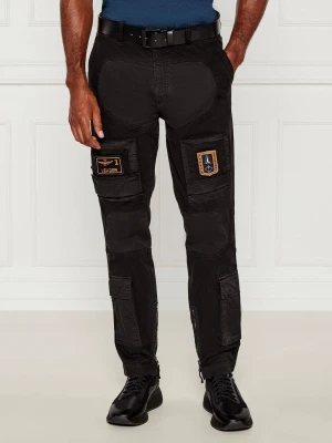 Aeronautica Militare Spodnie cargo ANTI-G | Regular Fit czarny