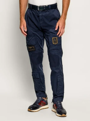 Aeronautica Militare Spodnie cargo Anti-G | Straight fit granatowy