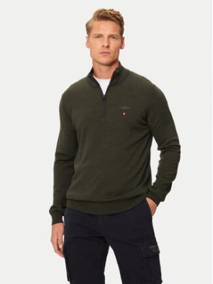 Aeronautica Militare Sweter 242MA1389L415 Zielony Regular Fit