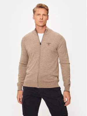 Aeronautica Militare Sweter 242MA1390L415 Beżowy Regular Fit