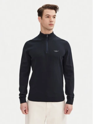 Aeronautica Militare Sweter 251MA1489L506 Granatowy Regular Fit