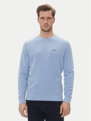 Aeronautica Militare Sweter 251MA1556L560 Błękitny Regular Fit