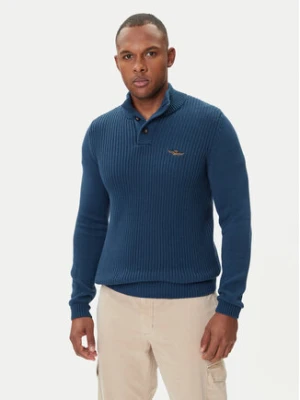 Zdjęcie produktu Aeronautica Militare Sweter 252MA1572UL00409 Niebieski Slim Fit