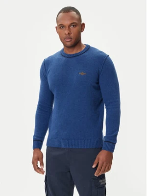 Aeronautica Militare Sweter 252MA1608UL00924 Niebieski Regular Fit