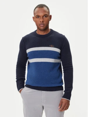 Aeronautica Militare Sweter 252MA1609UL00924 Granatowy Regular Fit