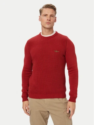 Aeronautica Militare Sweter 262MA1571UL00409 Czerwony Regular Fit