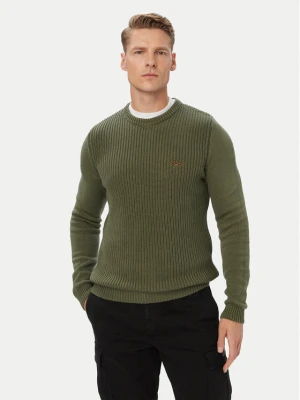 Aeronautica Militare Sweter 262MA1571UL00409 Khaki Regular Fit