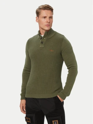 Aeronautica Militare Sweter 262MA1572UL00409 Khaki Regular Fit
