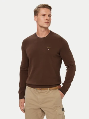 Aeronautica Militare Sweter 262MA1631UL00506 Brązowy Regular Fit