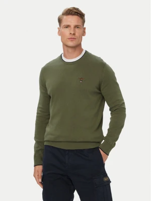 Aeronautica Militare Sweter 262MA1631UL00506 Khaki Regular Fit