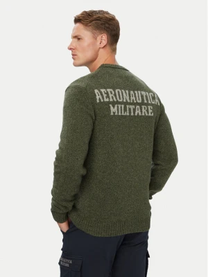 Aeronautica Militare Sweter 262MA1645UL00924 Khaki Regular Fit