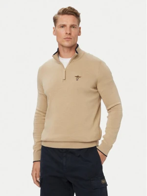 Aeronautica Militare Sweter 262MA1670UL00506 Beżowy Regular Fit