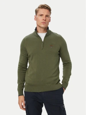 Aeronautica Militare Sweter 262MA1670UL00506 Khaki Regular Fit