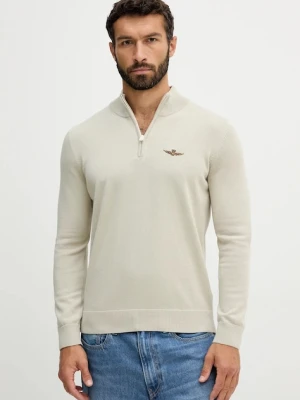 Aeronautica Militare sweter bawełniany męski kolor beżowy lekki MA1578UL00506