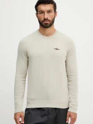 Aeronautica Militare sweter bawełniany męski kolor beżowy lekki MA1611UL00506