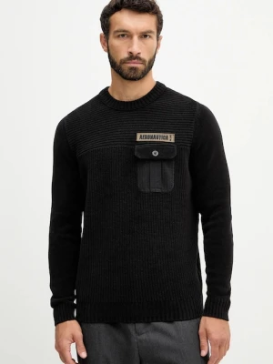 Aeronautica Militare sweter bawełniany męski kolor czarny MA1573UL00539