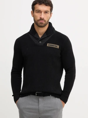 Aeronautica Militare sweter bawełniany męski kolor czarny MA1574UL00539
