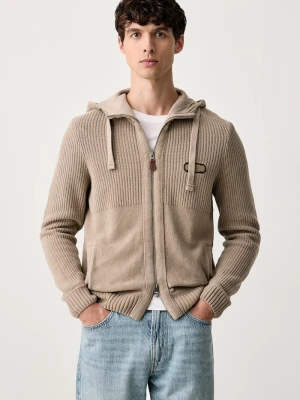 Aeronautica Militare sweter męski bawełniany beżowy