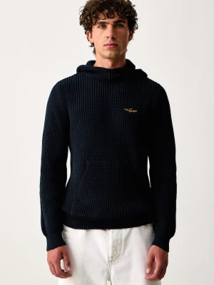 Aeronautica Militare sweter męski bawełniany granatowy